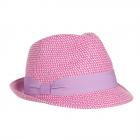 SEEBERGER | Cappello da donna in paglia trilby con nastro in gros-grain fuxia