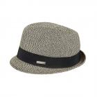 SEEBERGER | Cappello da donna in paglia trilby con nastro in gros-grain nero