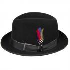 STETSON | Cappello da giocatore Trilby in feltro di lana nero