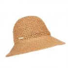 SEEBERGER | Cappello Cloche da Donna in Carta Paglia Uncinetto ruggine
