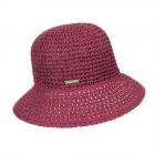SEEBERGER | Cappello Cloche da Donna in Carta Paglia Uncinetto bacca
