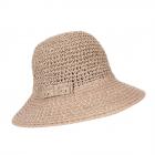 SEEBERGER | Cappello Cloche da Donna in Carta Paglia Uncinetto fango