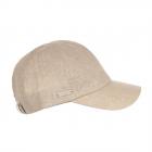 SEEBERGER | Cappello a scudo in cotone e lino naturale