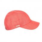 SEEBERGER | Cappello a scudo in cotone e lino corallo