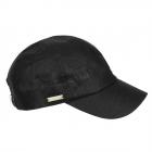SEEBERGER | Cappello a scudo in cotone e lino nero