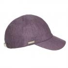 SEEBERGER | Cappello a scudo in cotone e lino viola 1