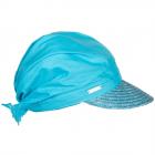 SEEBERGER | Cappello in paglia da donna con finiture in paglia e testa in tessuto per un elegante be celeste