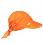 SEEBERGER | Cappello in paglia da donna con finiture in paglia e testa in tessuto per un elegante be arancio