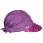 SEEBERGER | Cappello in paglia da donna con finiture in paglia e testa in tessuto per un elegante be viola 1