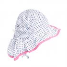 Sterntaler  | Berretto da bambina con coprinuca e laccetti bianco