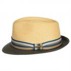 STETSON | Cappello Trilby Toyo bicolore protezione UV 40+ verde oliva.