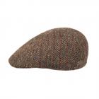 STETSON | Berretto da uomo Texas Harris Tweed realizzato al 100% in lana vergine marrone