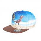 MAXIMO | Cappellino da baseball per ragazzi Motivo: dinosauro sulla spiaggia blu