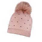 MAXIMO l Cuffia Mini Girl con pompon per bimbe con cuoricini 23589-658576 rosa