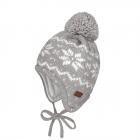 MAXIMO | Baby Cuffia con paraorecchie e lacci grigio