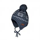 MAXIMO | Baby Cuffia con paraorecchie e lacci blu