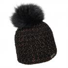 NORTON | Strickm�tze mit Lurex u. F.Bommel nero
