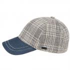 FASHION | Berretto baseball in fantasia scozzese con visiera in jeans denim blu