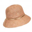 FASHION | Cappello da donna in paglia Cloche con laccetto metallizzato naturale