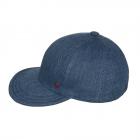 ALFONSO D'ESTE | Berretto da baseball da uomo realizzato in 100% lino blu