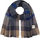 BARTS | Sciarpa da uomo intrecciata Design a scacchi con frange grigio scuro