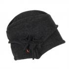 MAYSER | Cappello da donna Chelsea con applicazione floreale realizzato in 100% lana vergine antracite