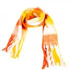 FASHION | Stola donna bande di colore con frange 35x250 arancio