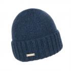 SEEBERGER | Berretto in cashmere con risvolto unisex blu scuro