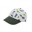 MAXIMO | Mini Boy Cap con motivo Dino bianco