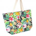 FASHION | Borsa stampa tropicale 52x16x38 nero