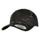 Cappello trucker retr� con scudo in design multicam military