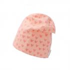 STERNTALER | Kids Slouch Beanie Berretto morbido per bambine con stampa a cuori rosa