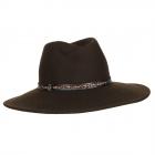 FASHION | Cappello Fedora da donna con bordo maculato marrone scuro