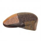 ALFONSO D'ESTE | Flatcap patchwork inserti pelle al campione