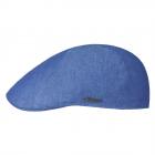 STETSON | Cappello da uomo in lino texano con un raffinato motivo a spina di pesce blu