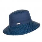 SEEBERGER | Wheat Braid Bucket with Fabric Insert blu