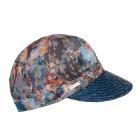 SEEBERGER | Berretto da baseball donna con tessuto floreale e visiera in paglia blu medio
