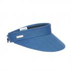 SEEBERGER | Visiera da donna in tessuto chambray blu scuro