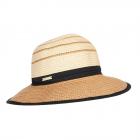 SEEBERGER | Cappello estivo da donna in tessuto e carta paglia intrecciata beige