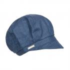 SEEBERGER | Berretto da strillone da donna in cotone e lino blu