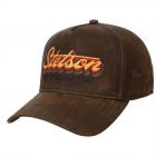 STETSON | Cappello Trucker con visiera in pelle scamosciata di capra oleosa marrone