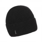 FASHION | Cuffia a costine in cotone organico con risvolto nero