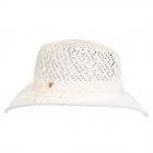 FASHION | Cappello Fedora da donna con testina in maglia di cotone bianco
