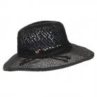 FASHION | Cappello Fedora da donna con testina in maglia di cotone nero