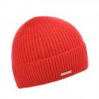 SEEBERGER | Cappello a maglia Beanie in 100 % cashmere rosso scuro