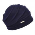 SEEBERGER | Berretto in lana cotta con zig zag blu