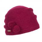 SEEBERGER | Berretto da donna in lana cotta con piccoli pompon fuxia