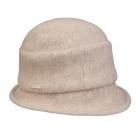 SEEBERGER | Cappello cloche da donna in lana lavorata a mano beige