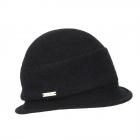SEEBERGER | Cappello cloche da donna in lana lavorata a mano nero