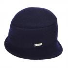SEEBERGER | Cappello cloche da donna in lana lavorata a mano blu